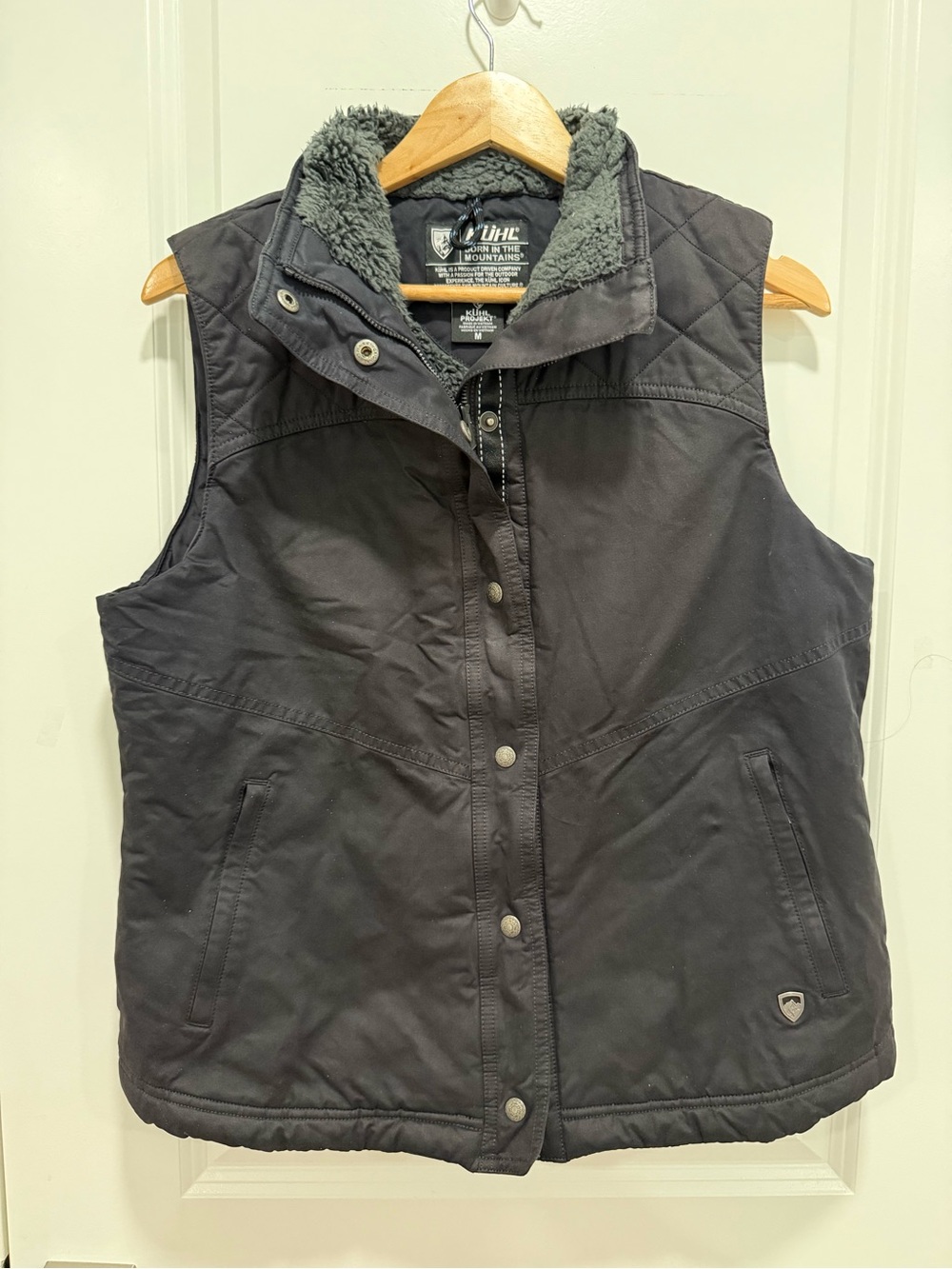 KÜHL Celeste Lined Vest Fleece Shell Style 2190.- Carbon Charcoal Gray Medium
